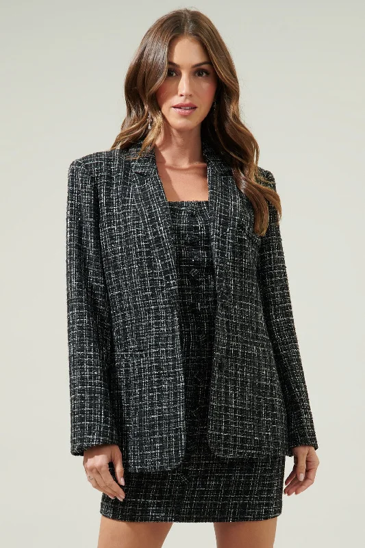 The Margaret Tweed Blazer + Mini Dress Set - Sold Separately