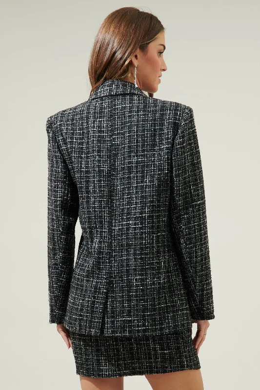 The Margaret Tweed Blazer + Mini Dress Set - Sold Separately