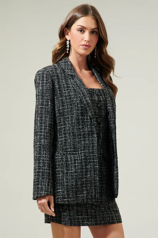 The Margaret Tweed Blazer + Mini Dress Set - Sold Separately