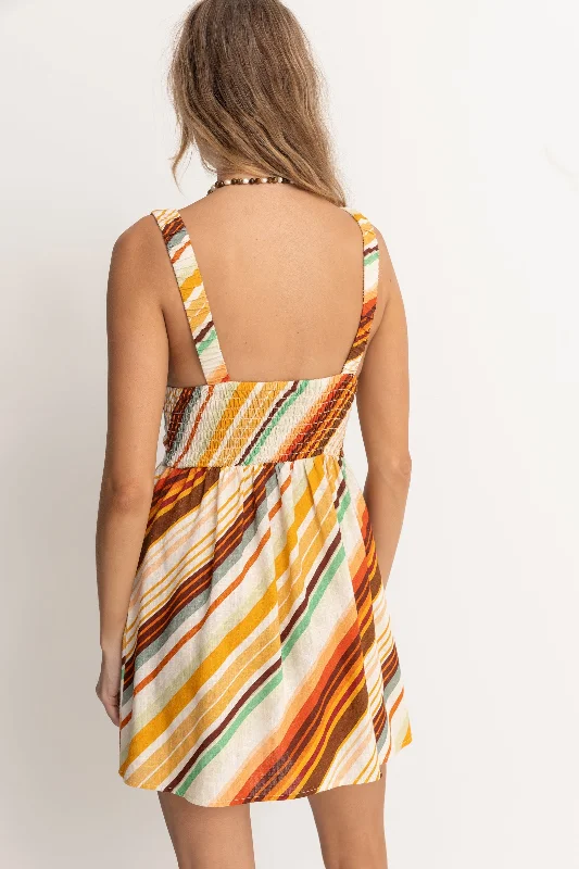 Viva Stripe Mini Dress Natural