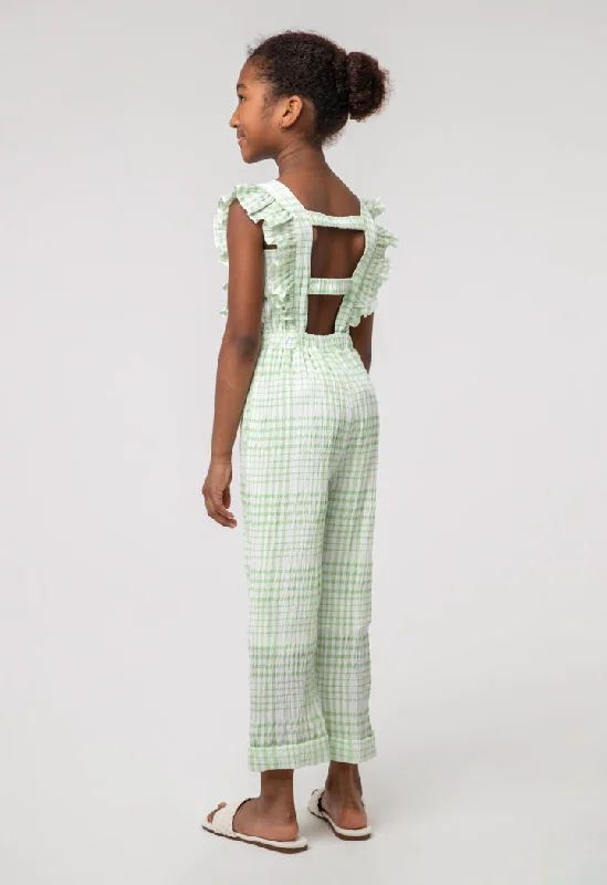 Plaid Print Jumpsuit