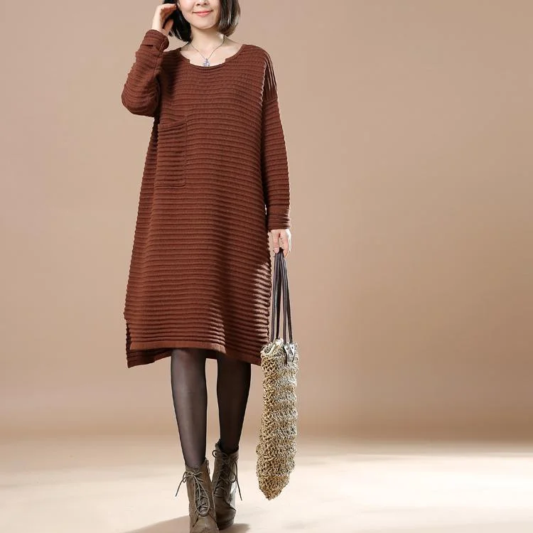 Chocolate sweaters long plus size sweater dresses