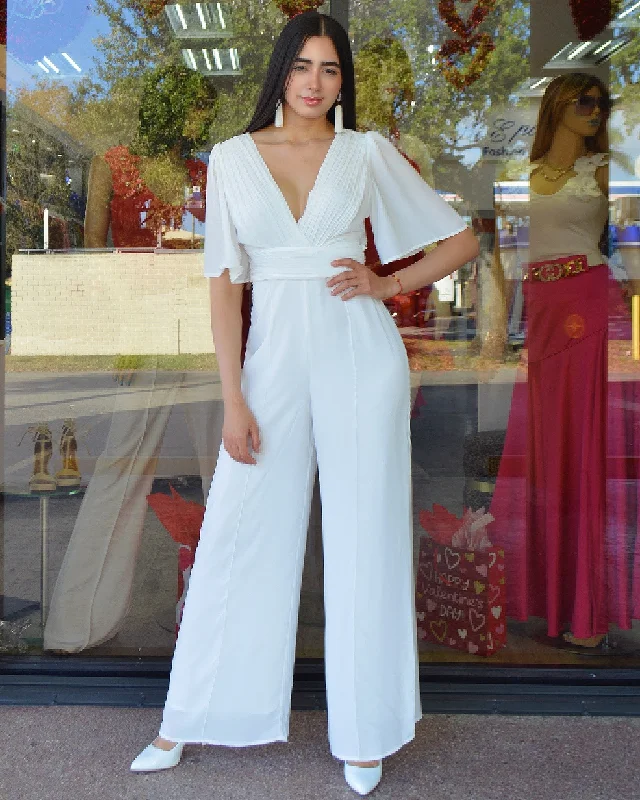 Today Is My Day Maxi Jumpsuit White