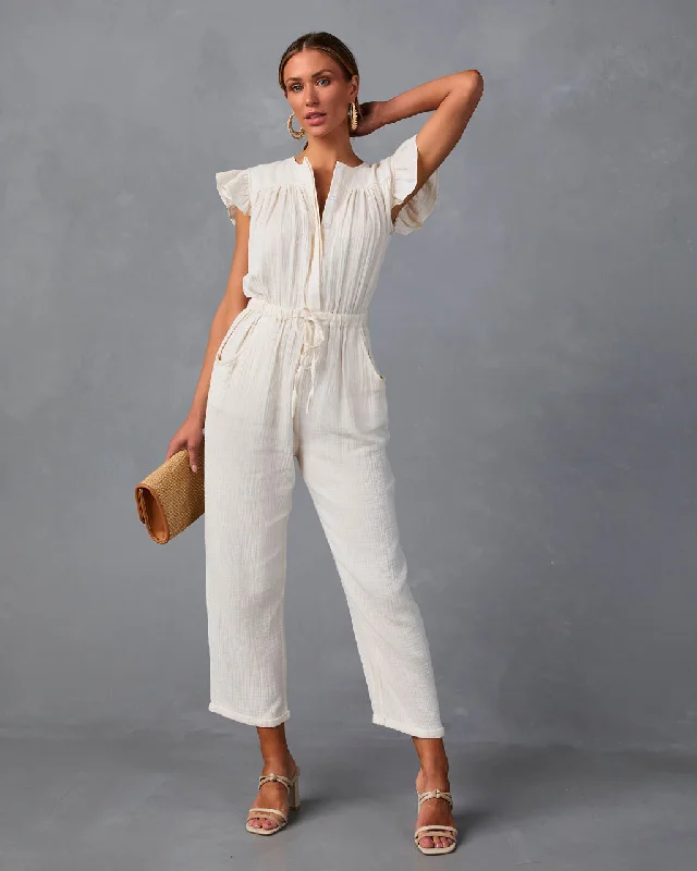 Loyal Pocketed Ruffle Jumpsuit