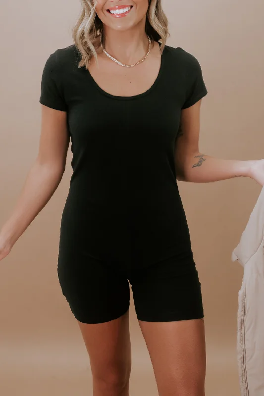 Little Black Seamless Romper