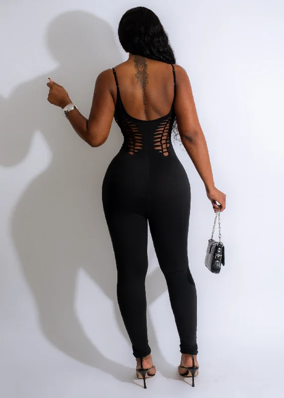 Summer Too Hot Jumpsuit Black