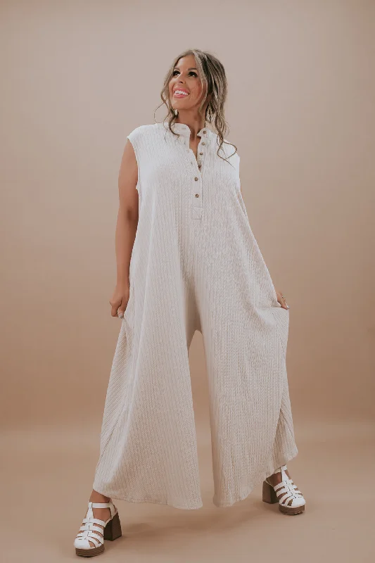 Willow Wide Leg Jumpsuit, Taupe