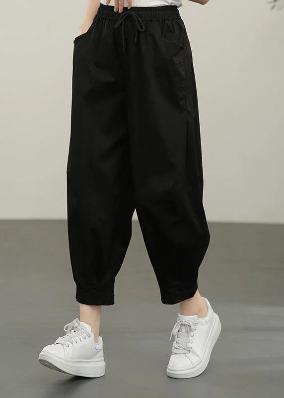 2024 Summer Casual With Elastic Waist And Loose Lace Up Pants