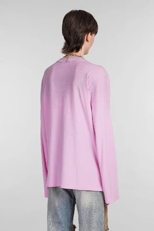 T-Shirt in rose-pink cotton