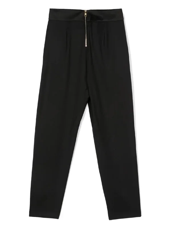 Pants in black wool