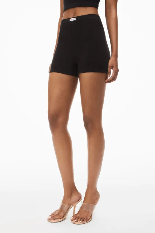 Bike Short In In Seamless Ribbed Knit