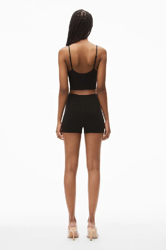 Bike Short In In Seamless Ribbed Knit