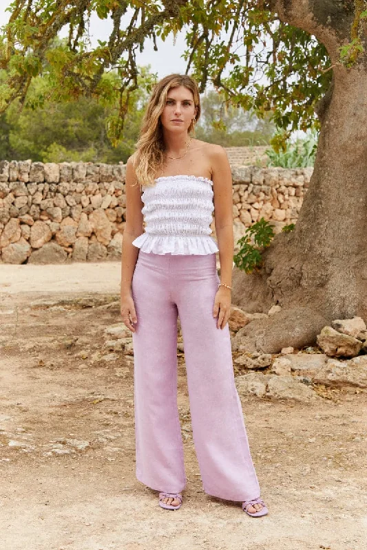 CLARA LAVENDER FLARED PANTS