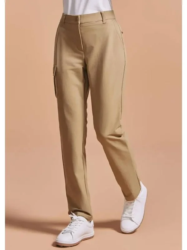 Women s Nylon Span One Pocket Cargo Pants Beige