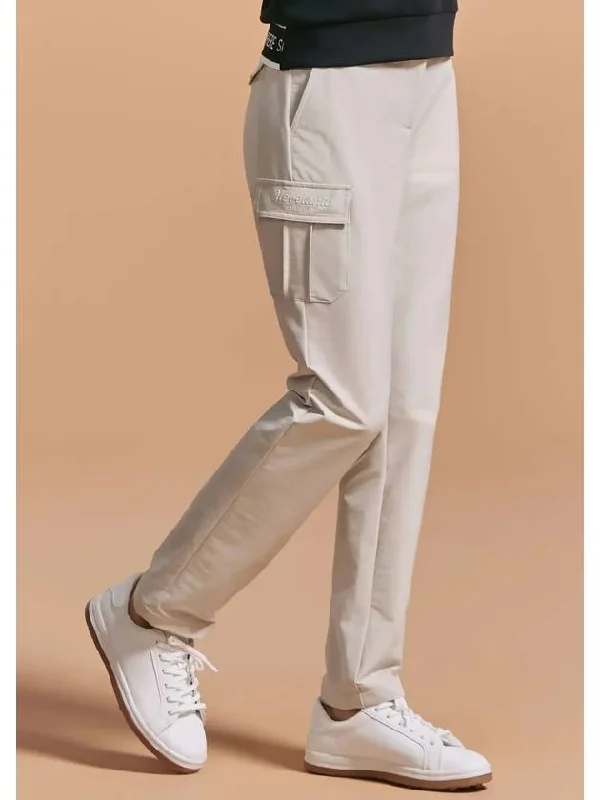 Women s Nylon Span One Pocket Cargo Pants Light Beige