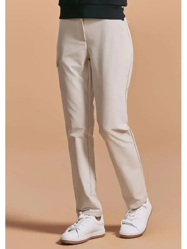 Women s Nylon Span One Pocket Cargo Pants Light Beige