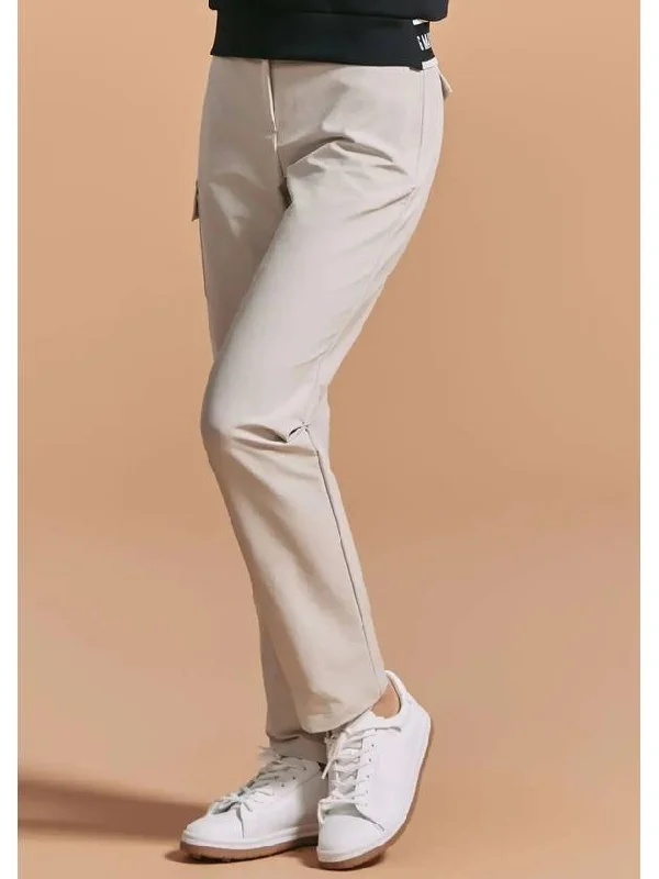 Women s Nylon Span One Pocket Cargo Pants Light Beige