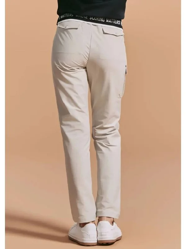 Women s Nylon Span One Pocket Cargo Pants Light Beige