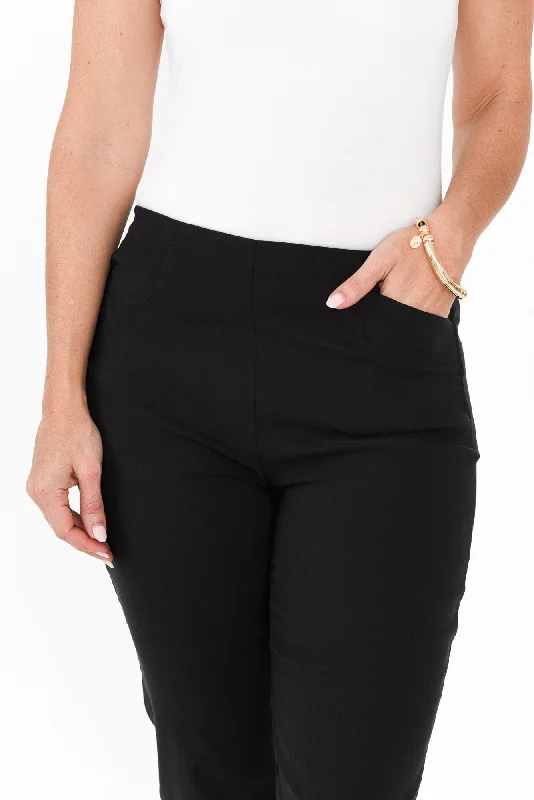 Cody Black Stretch Capri Pants