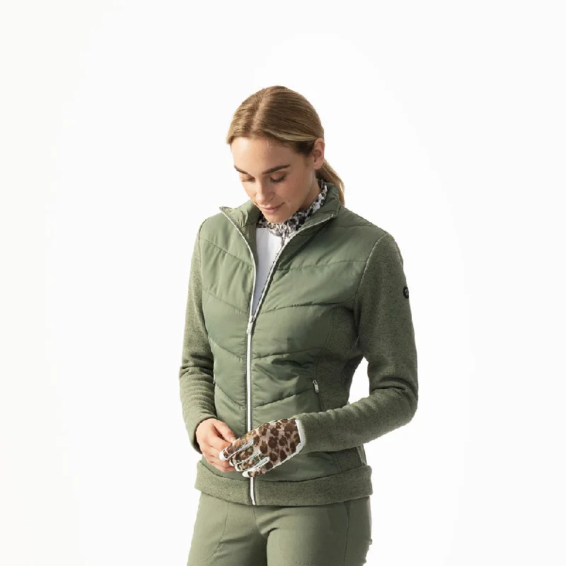 Daily Sports Ladies Hybrid Knit Golf Jacket in Moss Green