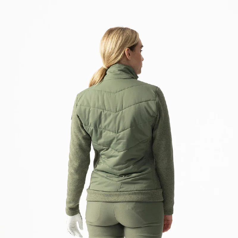 Daily Sports Ladies Hybrid Knit Golf Jacket in Moss Green