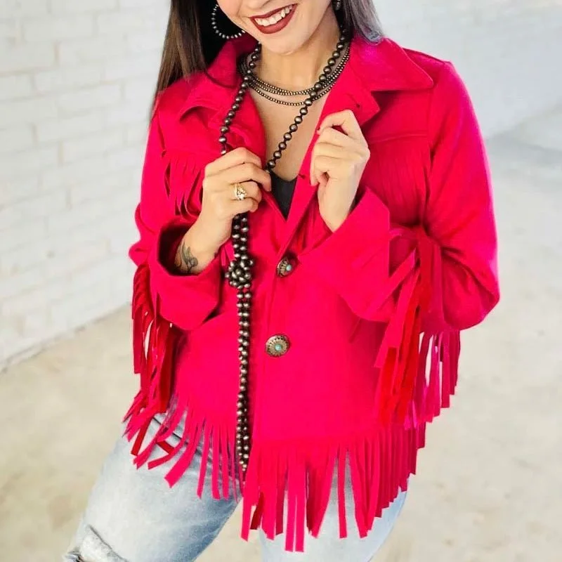 Flamingo Fringe Jacket*