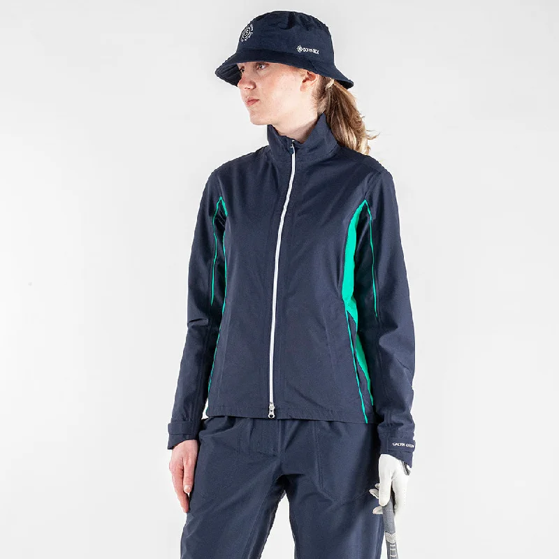 Galvin Green Ladies GORE-TEX Paclite Jacket in Navy & Green - Last One Small Only Left