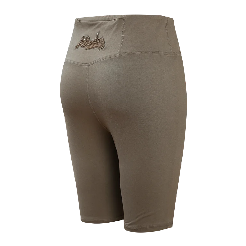 MLB ATLANTA BRAVES NEUTRAL JERSEY WOMEN'S BIKE SHORT (TAUPE)