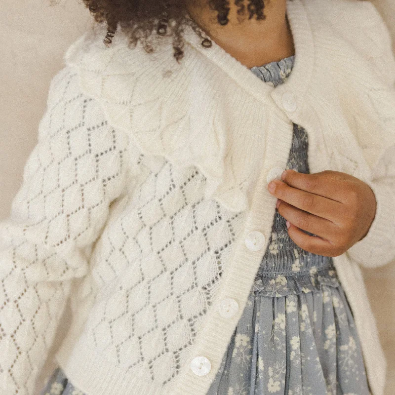 Ruffle Cardigan - Ivory