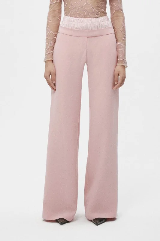 PINK DOUBLE WAISTBAND PANTS