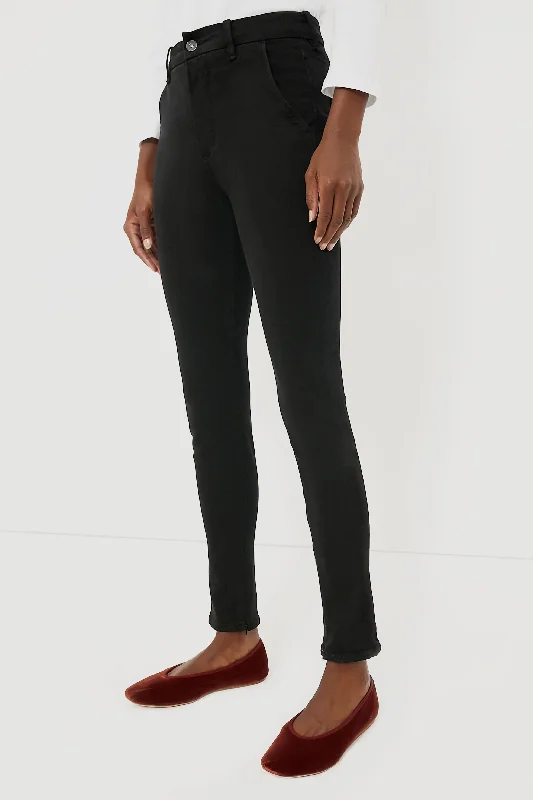 Plush Black Jayla Split Skinny