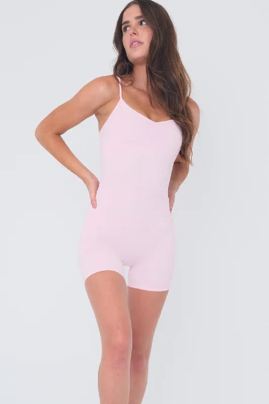 Ruched Pocket Bodysuit - Cherry Blossom