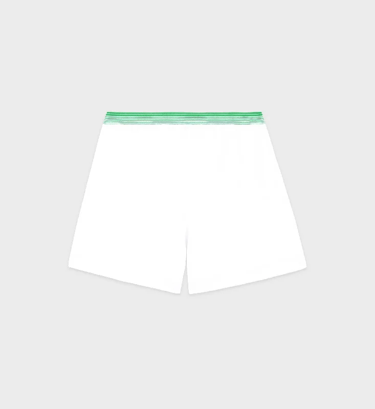 Serif Logo Borg Short - White/Verde