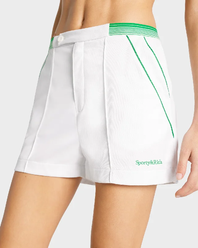 Serif Logo Borg Short - White/Verde