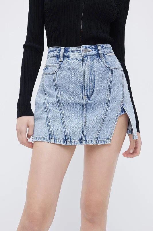 Sexy Slit Denim Culottes