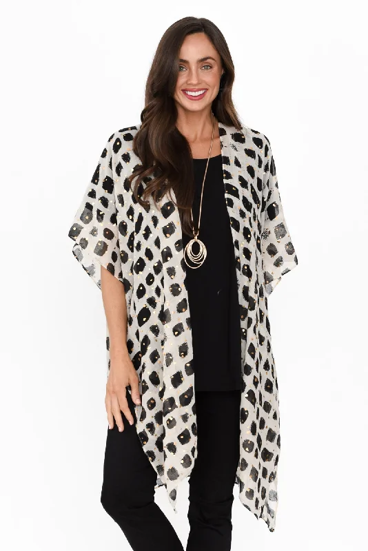 Shontay Cream Dash Kimono