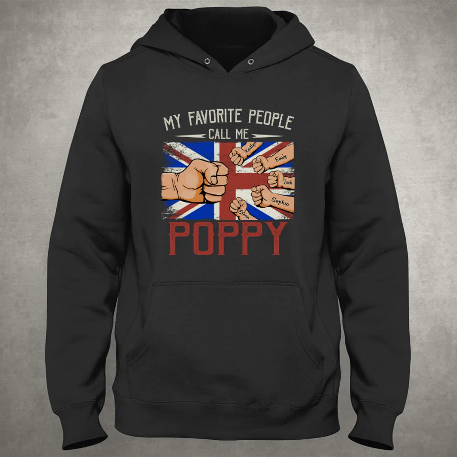 My Favorite People Call Me Poppy Flag Hoodie