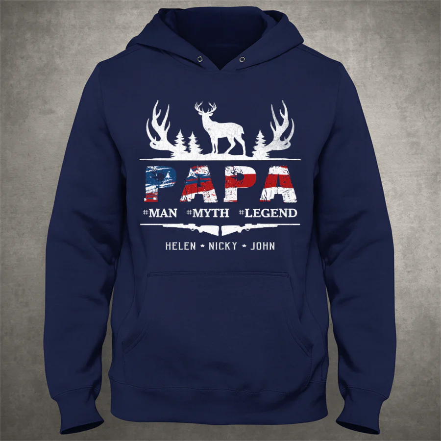 Personalized Papa Man Myth Legend Deer Hunting CTL94 Hoodie