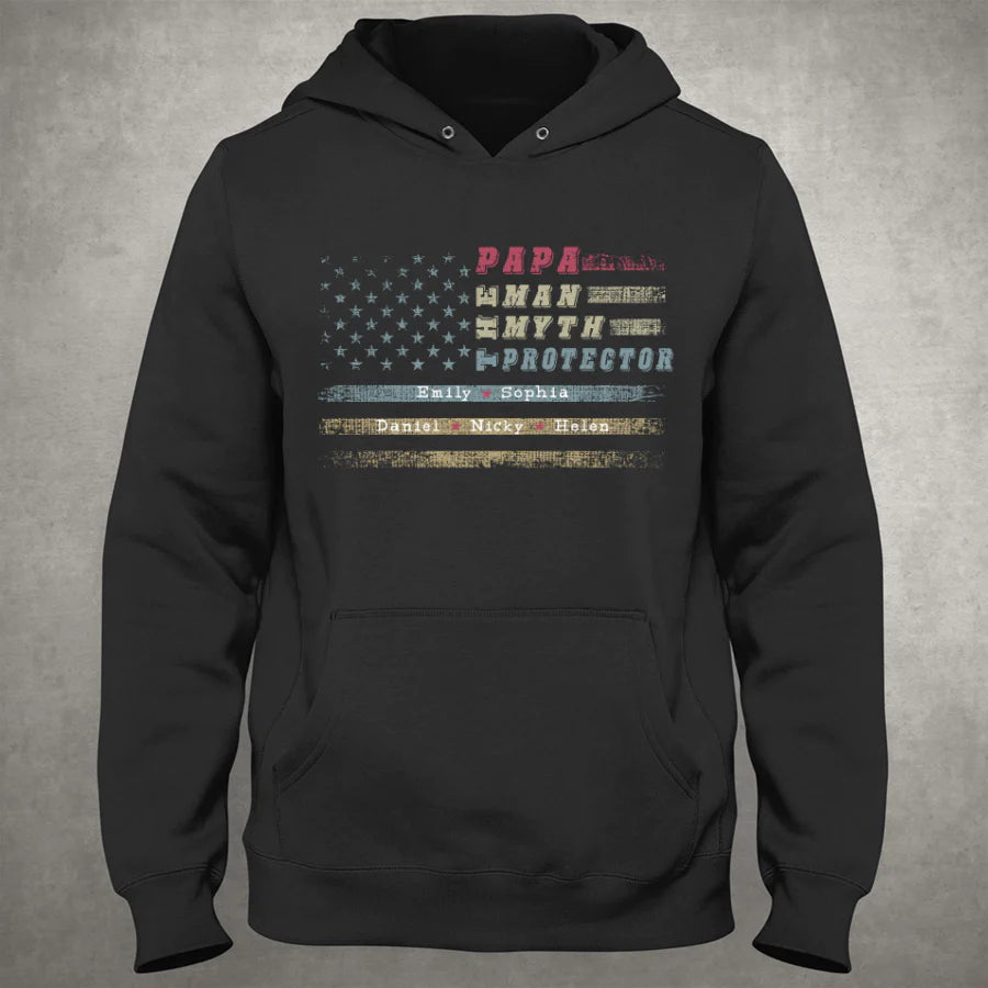 Personalized Papa The Man The Myth The Protector CTL94 Hoodie