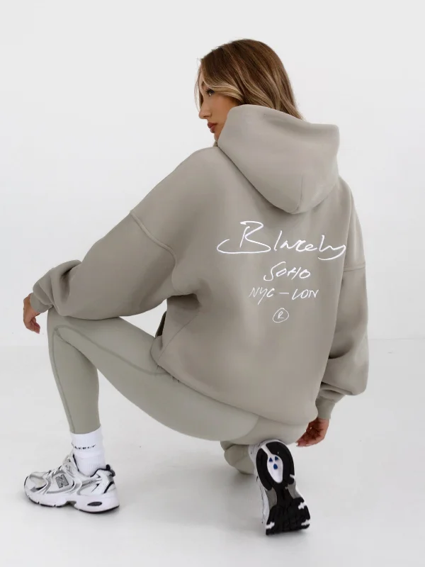 Soho Script Hoodie - Grey