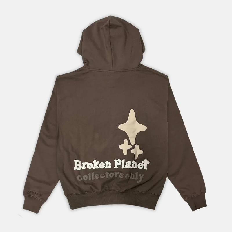 Broken Planet Hoodie - Fear of The Unknown - Granite Brown