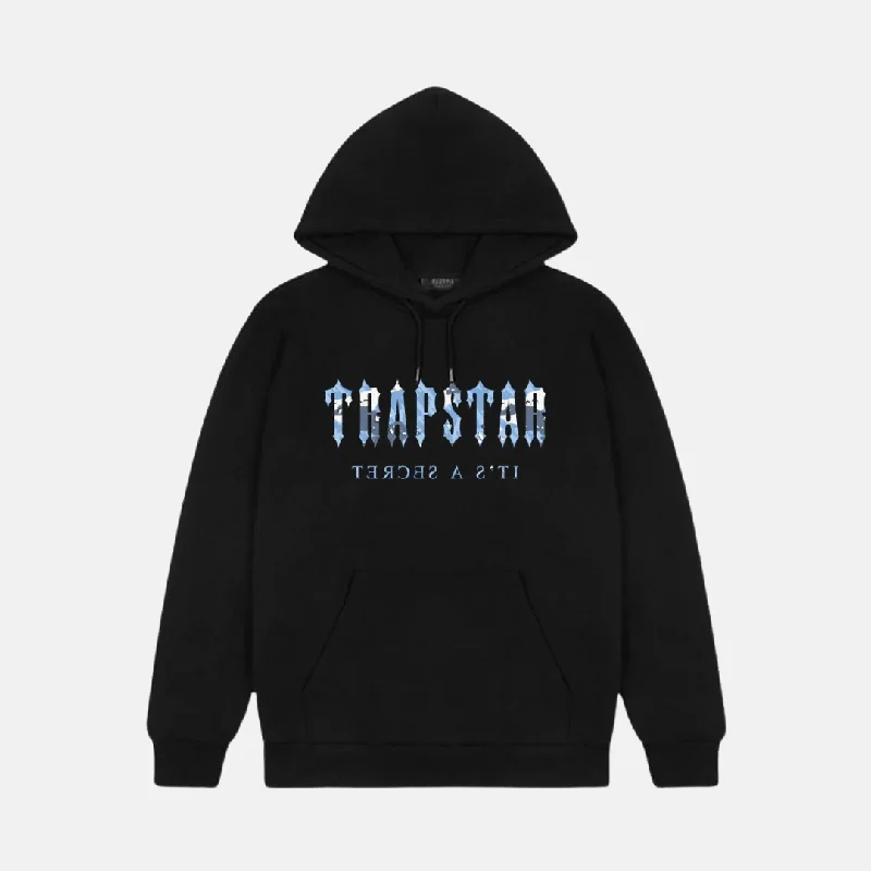 Trapstar Decoded Hoodie - Black/Ice Blue Camo